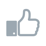 Grey tile with thumbs up icon.